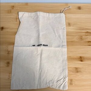 NB New Balance Miu Miu Drawstring Dust Bag for Shoes, Wallet or Purse